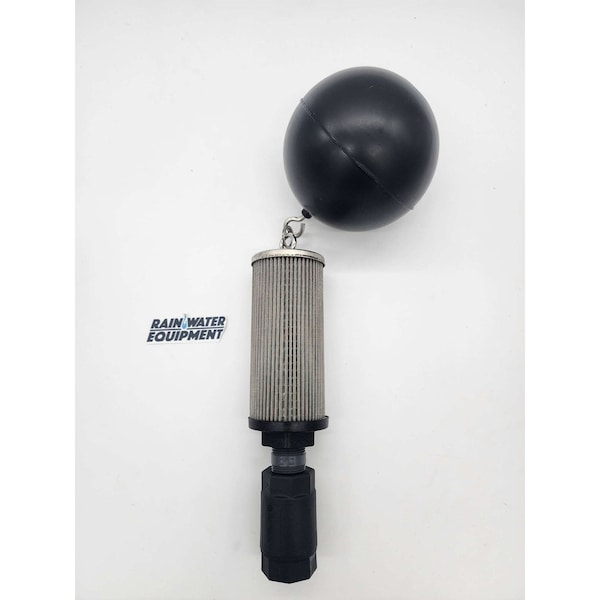 Rainwater Equipment 1.25 in. Stainless Steel Floating Filter w/ 6' Hose & Check Valve FIF-1.25-INCH-CV-NSF-51 - main